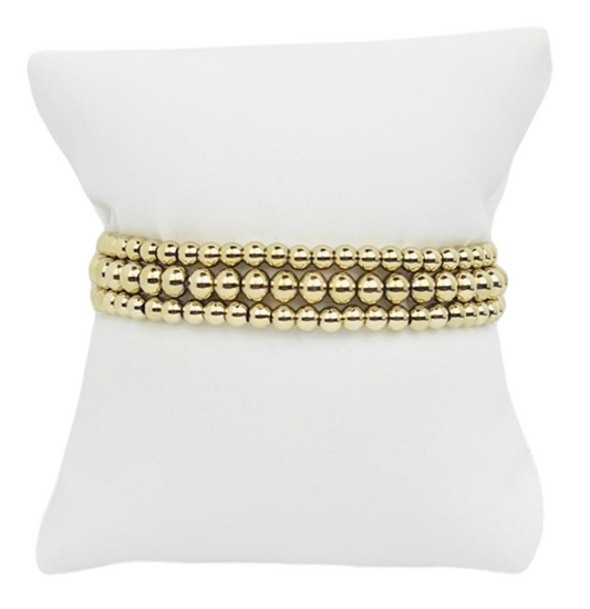 Libby Kate 454 Gold-Filled Bead Bracelet Stack