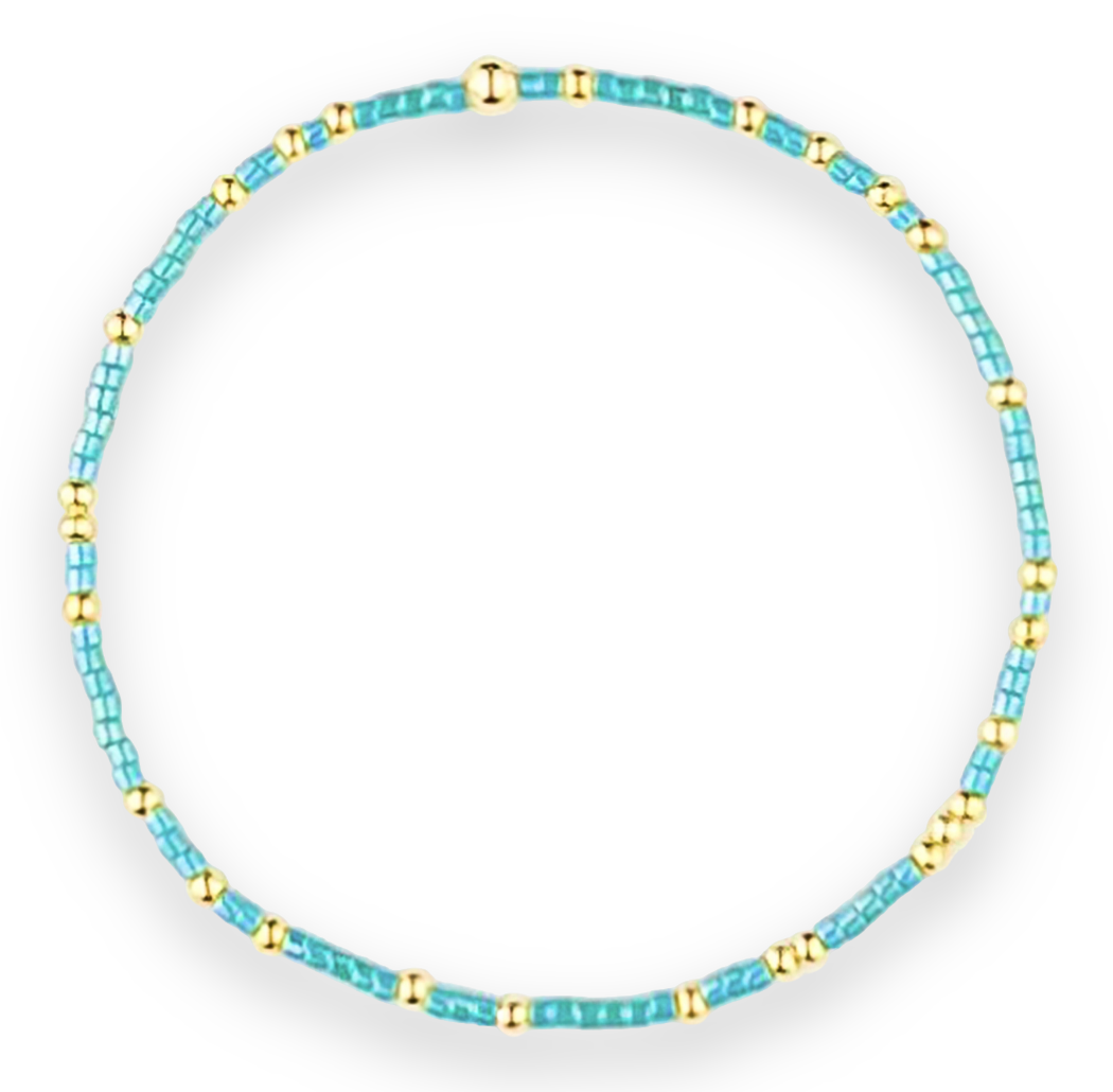 An Aqua Marine Blue Seed bead Bracelet