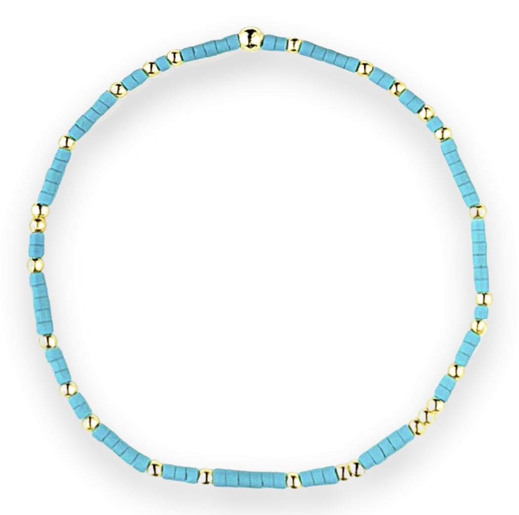 Libby Kate Bahama Blue Seed Bead Bracelet