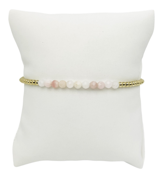 Libby Kate Opal and Gold Bead Bracelet