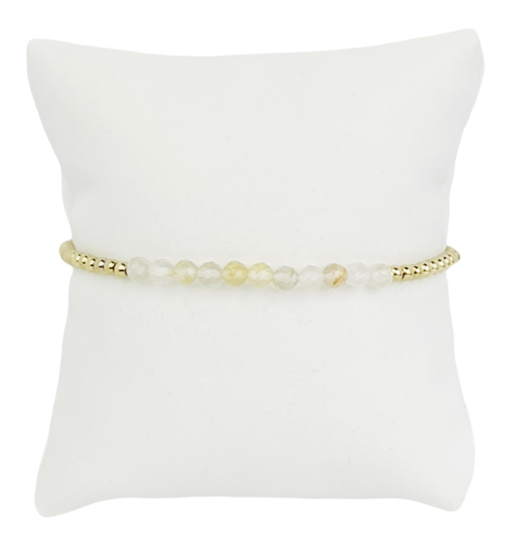 Libby Kate Citrine and Gold Bead Bracelet