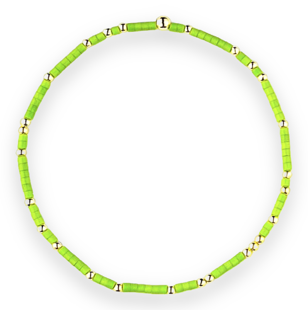 Libby Kate Lime Lite Green Seed Bead Bracelet