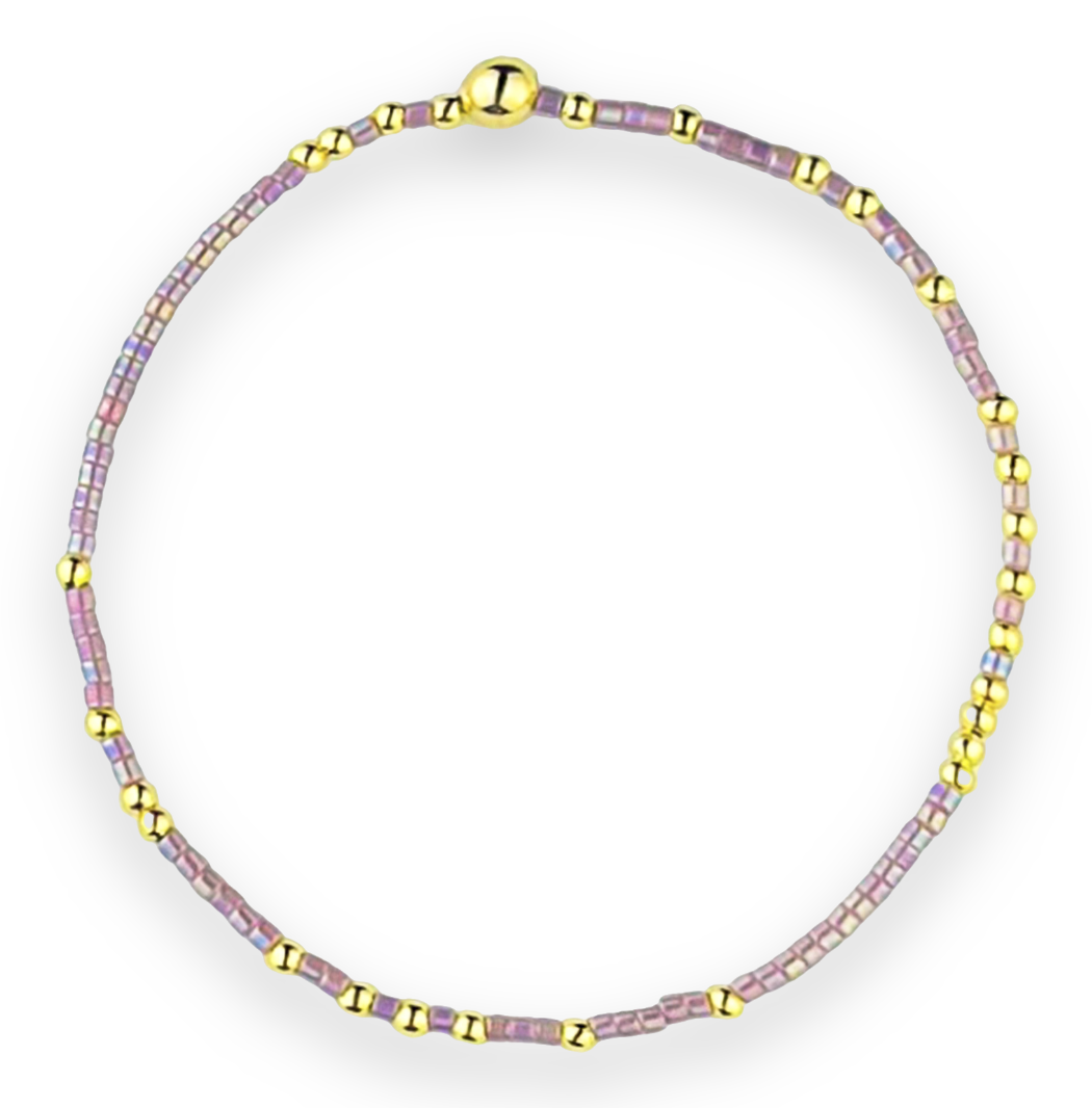 Libby Kate Periwinkle Purple Seed Bead Bracelet