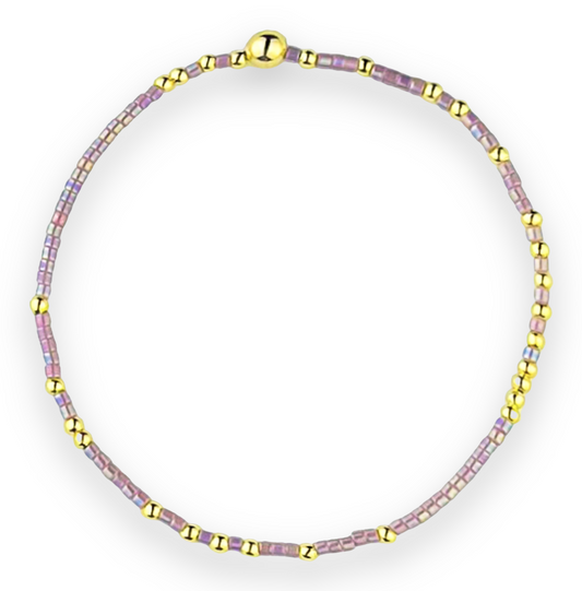 Periwinkle Purple Seed Bead Bracelet