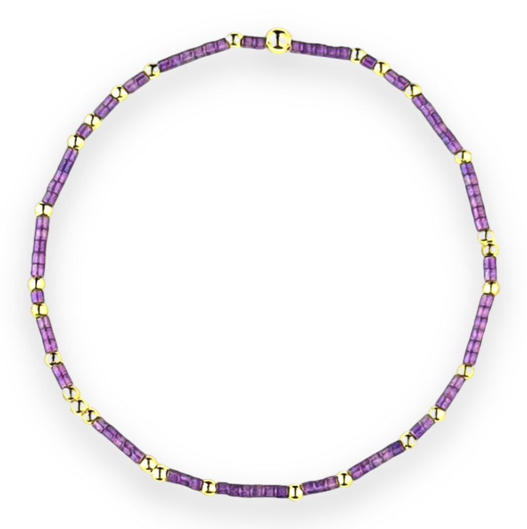 Beautiful Libby Kate Ultraviolet Seed Bead Bracelet