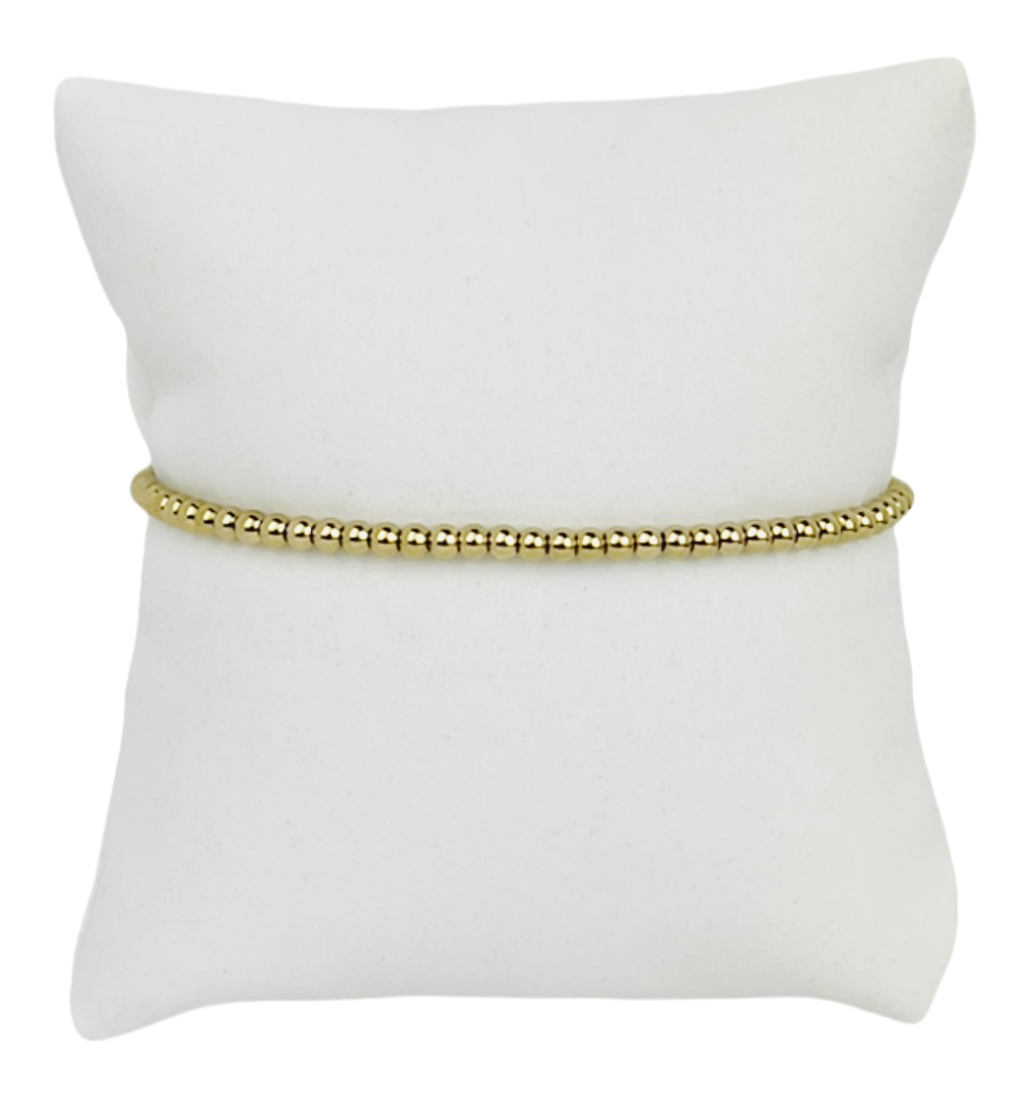 Beautiful Libby Kate 3mm Gold-Filled Bead Bracelet