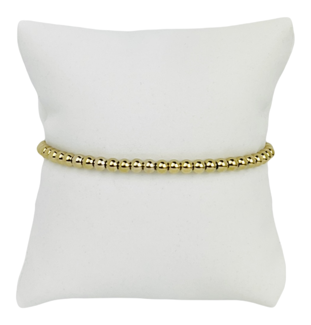 Beautiful Libby Kate 4mm Gold-Filled Bead Bracelet