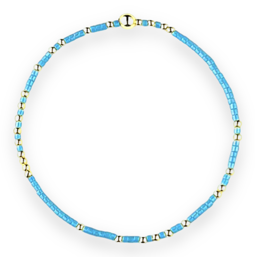 Libby Kate Poolside Blue Seed Bead Bracelet